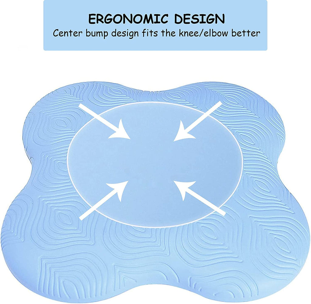 Zealtop Yoga Knee Pad Cushion Extra Thick For Knees Elbows Wrist Hands Head Foam Yoga Pilates Work Out Kneeling Pad(Light Blue)