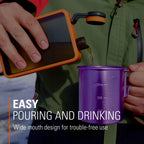 Gsi Outdoors Boulder Flask- Rugged And Shatter-Resistant, Outdoor Hip Flask Non Metal, Graphite, 10 Fluid Ounces