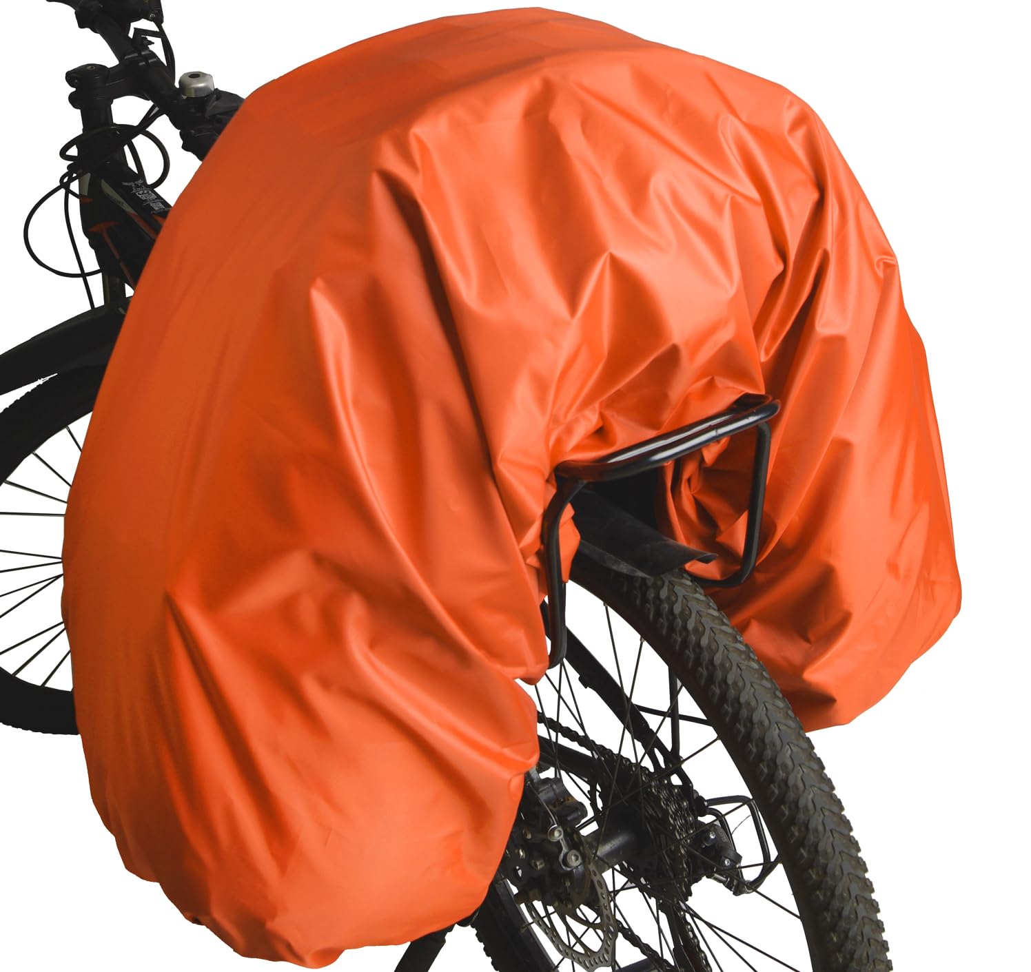 VAOLOAV 80L to 100L Bicycle Rear Rack Rain Cover Bike Trunk Rain Cover Orange