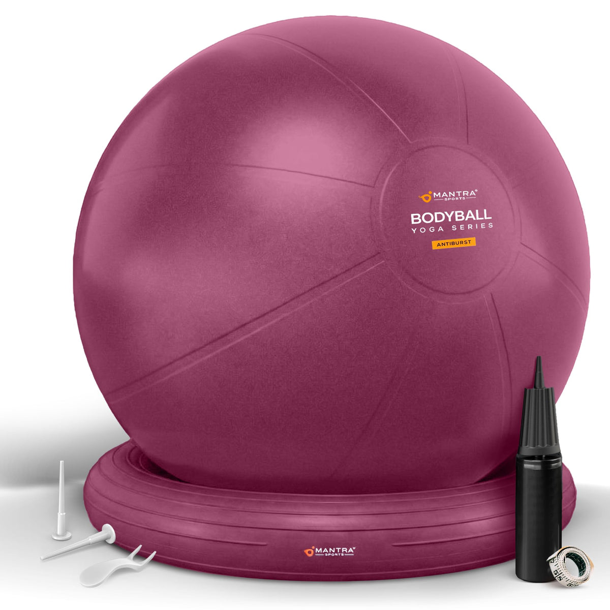 MANTRA SPORTS Yoga Ball Chair  Stability Ball and Exercise with Base for Office Desk Sitting, Active Chair for Posture & Core S