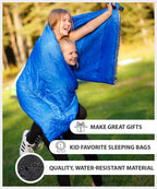 Revalcamp Lightweight Blue Sleeping Bag Indoor & Outdoor Use. Great For Kids, Youth & Adults. Ultralight And Compact Bags Are Pe
