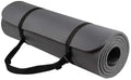 Fitvids All Purpose 1/2-Inch Extra Thick High Density Anti-Tear Exercise Yoga Mat With Carrying Strap, Gray