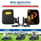 Golf Cart Side Mirrors With Turn Signal Light Golf Cart Rear View Mirrors For Club Car Ezgo Yamaha Side Mirrors Golf Cart