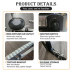 Dawn Deer Portable Cassette Stove With Delicate Storage Bag, Foldable Camp Stove Compact Camping Stove, 2200W Folding Butane Gas