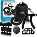 N1Fit Grip Strength Trainer Kit - 5 Pack Forearm Wrist Finger Grip Strengthener - Adjustable Resistance Hand Gripper Exerciser S