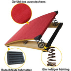 4 Springs Gymnastics Springboard For Kids Vaulting Training Fitness Playing, Portable Curved Spring Board, Hard Wood Practice Eq