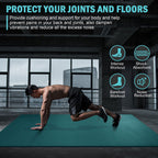 Large Exercise Mat 8'X5'X7Mm Workout Mat For Home Gym Mats Exercise Gym Flooring Rubber Fitness Mat Large Yoga Mat Cardio Mat Fo