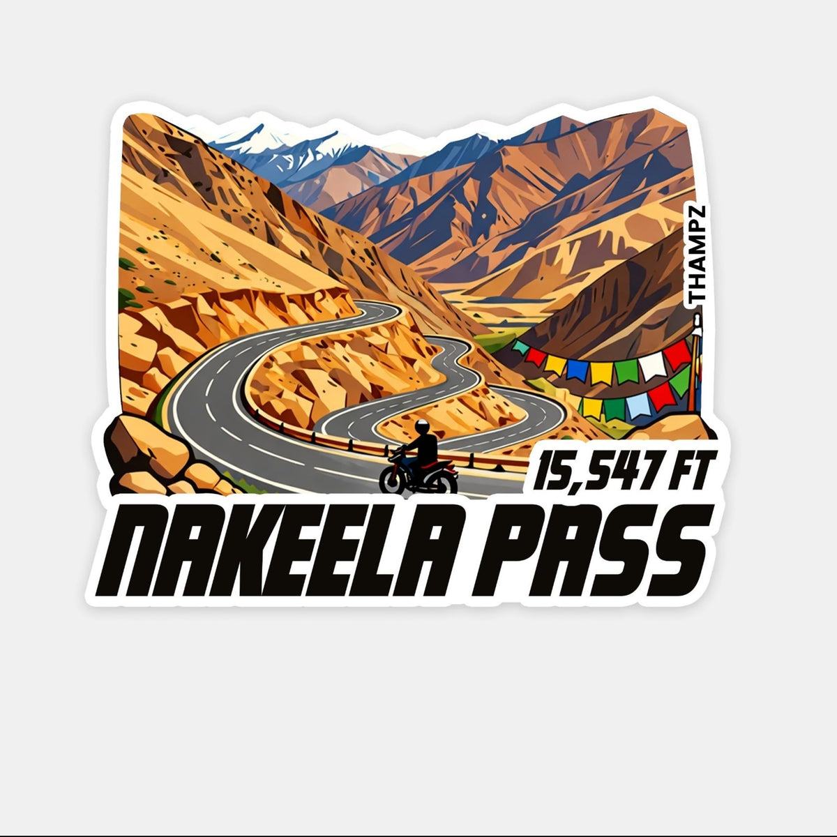 THAMPZ Nakela Pass 3D Embossed Flexible Fridge Magnet 0.5mm Decorative with Strong Hold | Refrigerator Magnet for Notes, Photos