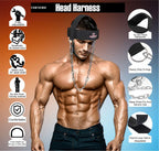 Fightsense Neck Harness Adjustable Padded Strap With Steel Chain, Weight Lifting Head Harness For Neck Exercise In Home & Gym (B