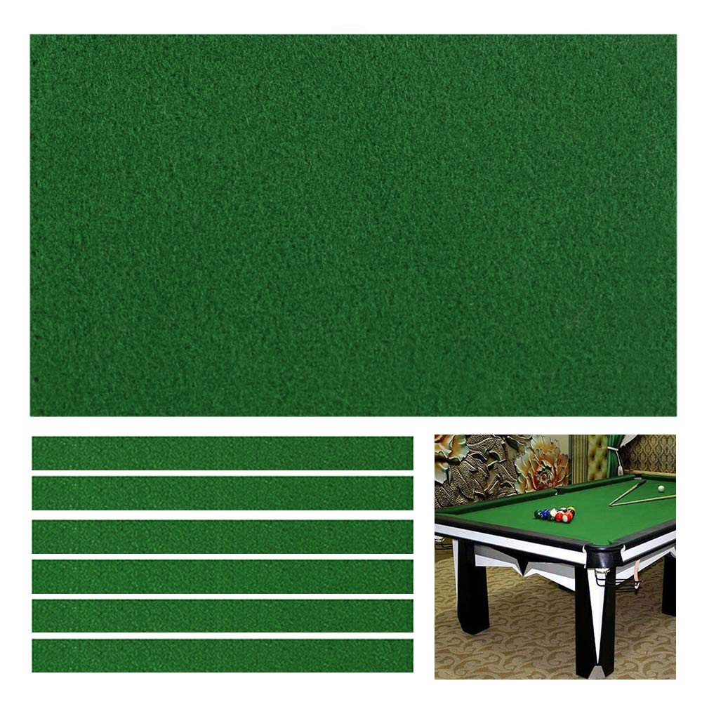 Boshen Billiard Cloth Pool Table Felt With 6 Cloth Strips For 9 Foot Table Fast Pre-Cut Rails, 3 Fabrics For Choice