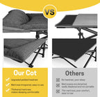 Atorpok Camping Cot For Adults With Cushion And Pillow, Portable Folding Bed For Sleeping, Lightweight Tent Cot With Carry Bag F