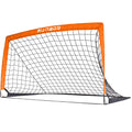Runbow 5X3 Ft Portable Kids Soccer Goal For Backyard Small Children Practice Soccer Net With Carry Bag (5X3Ft, Orange, 1 Pack)