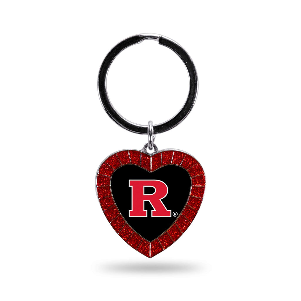 Rico Industries Ncaa Rutgers Scarlet Knights Ncaa Rhinestone Heart Colored Keychain, Red, 3-Inches In Length
