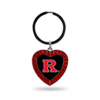 Rico Industries Ncaa Rutgers Scarlet Knights Ncaa Rhinestone Heart Colored Keychain, Red, 3-Inches In Length