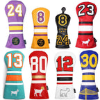 Shabier Golf Sports Style Golf Wood Club Headcover Driver Cover For Taylormade M5 M6 Driver (White 12 Driver Cover)