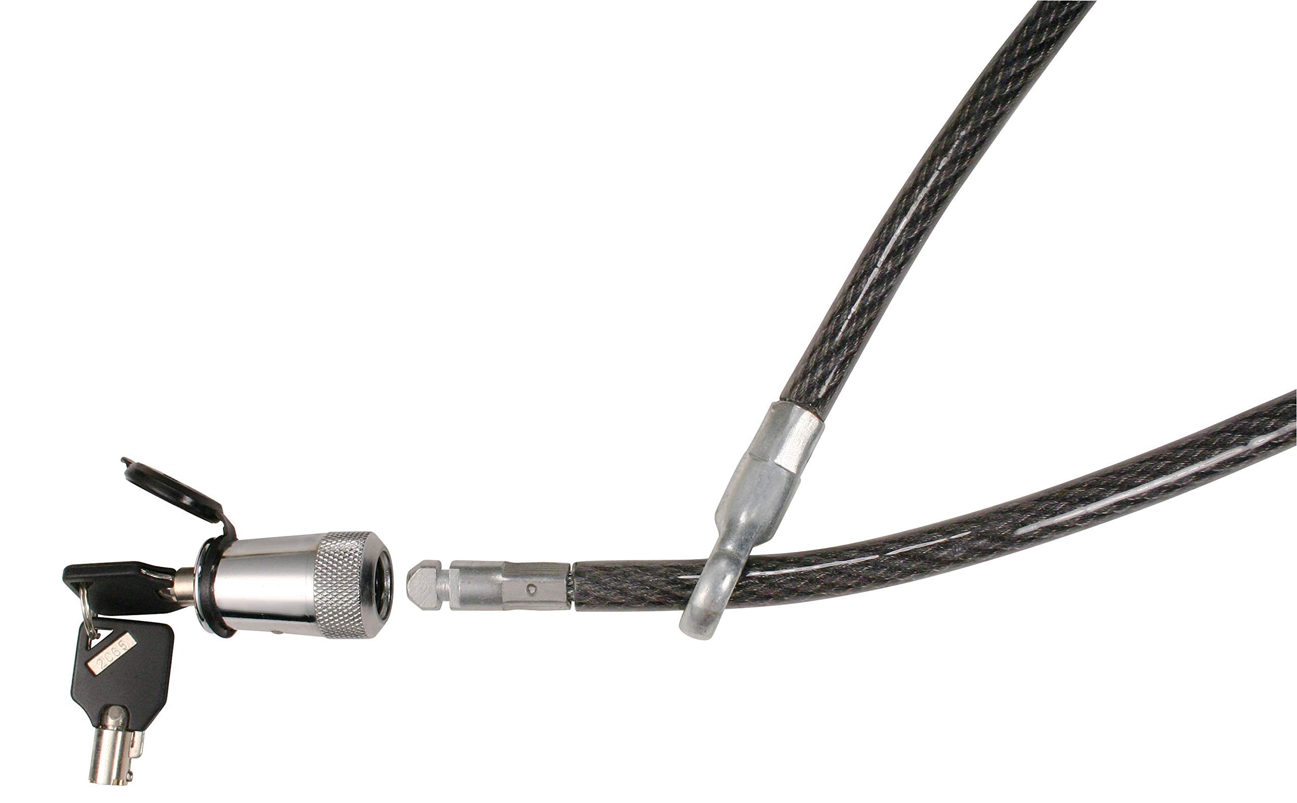Trimax St30 Trimaflex Spare Tire Cable Lock (Round Key) 36'' X 12Mm,Black / Chrome