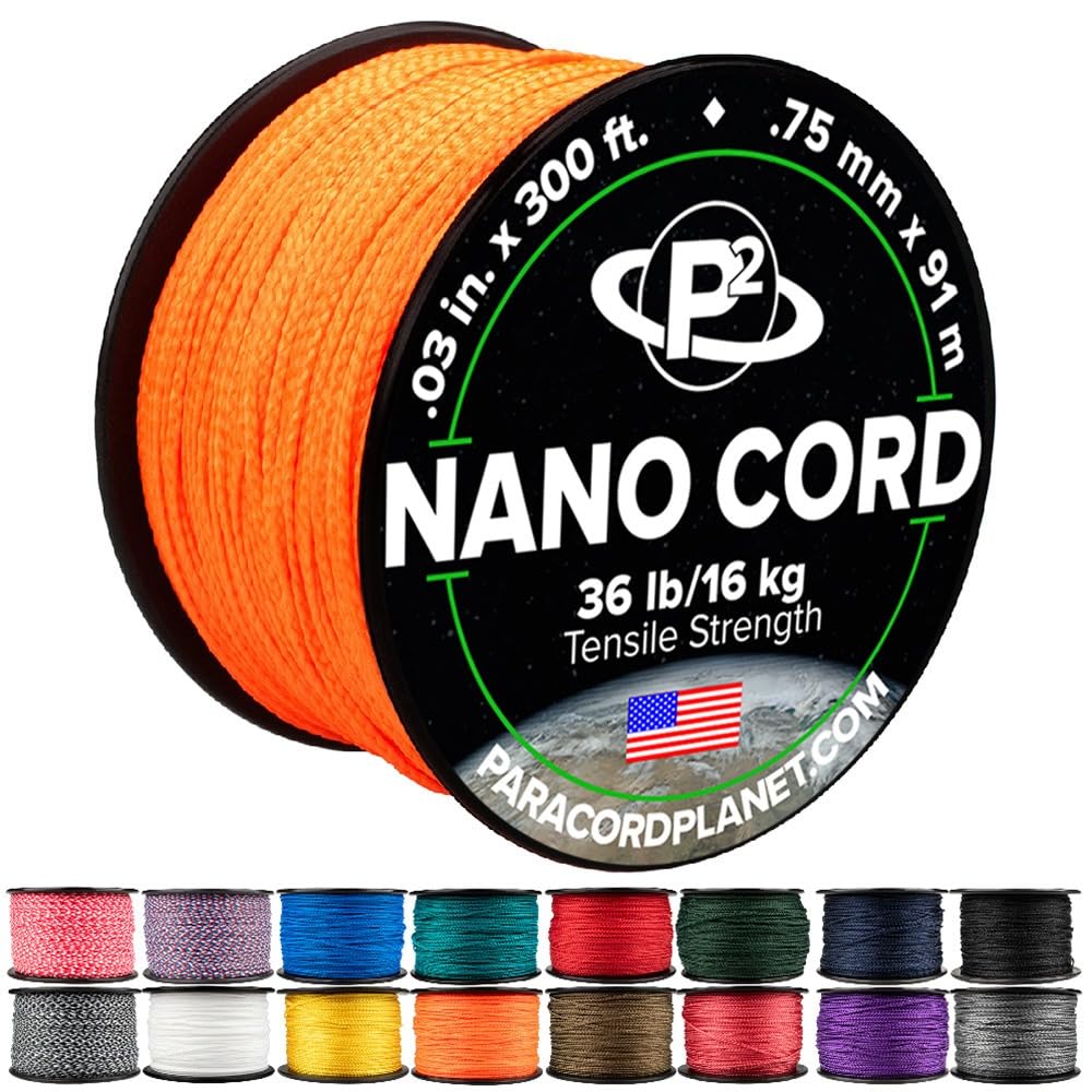 Paracord Planet Nano Cord -Lightweight Nylon Nano Paracord - Great For Arts & Crafts, Home D  Cor, Camping And More