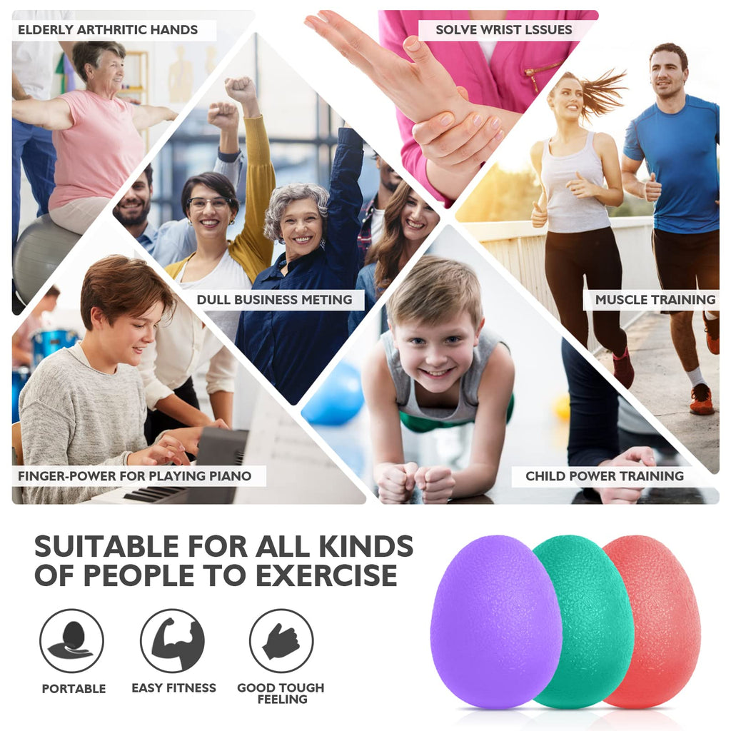 Peradix Hand Grip Strength Trainer, Stress Relief Ball For Adults And Kids, Wrist Rehab Therapy Hand Grip Equipment Ball Squishy