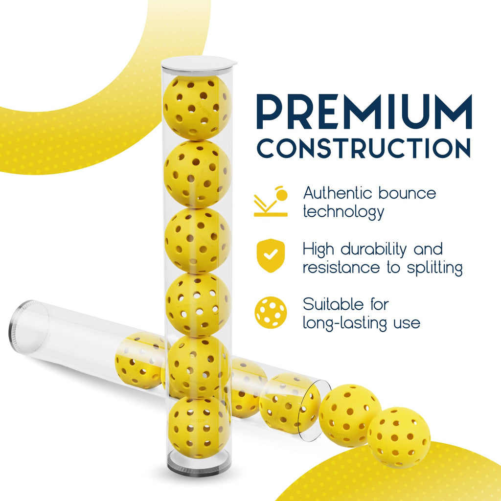 Pickleball Ball Set | Professional Usapa Approved For Sanctioned Tournament Play | 40 Holes & Specifically Designed For Outdoor
