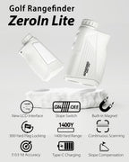 Gogogo Sport Vpro Zeroin Lite Rechargeable Golf Rangefinder With Slope And Magnet 1400 Yards White Range Finder For Disc Golf