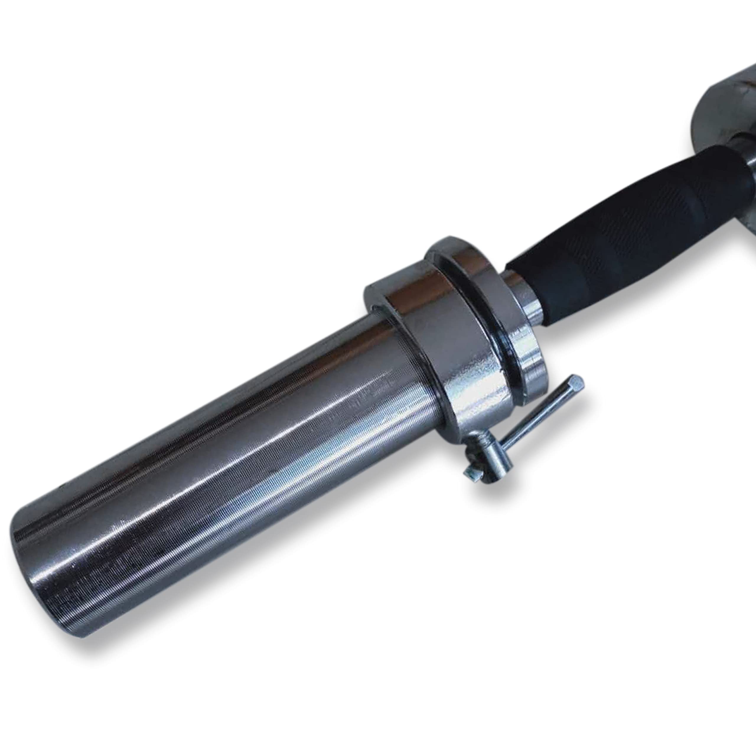 Cap Barbell Olympic Solid 20'' Dumbbell Handle With Rubber Grips, Chrome (Obis-20Mbr)
