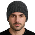 Bismaadh Winter Cuffed Beanie For Men Women FleeceLined Beanie Soft Warm Thick Knit Ski Thermal Cap (In, Alpha, Free Size, Dark