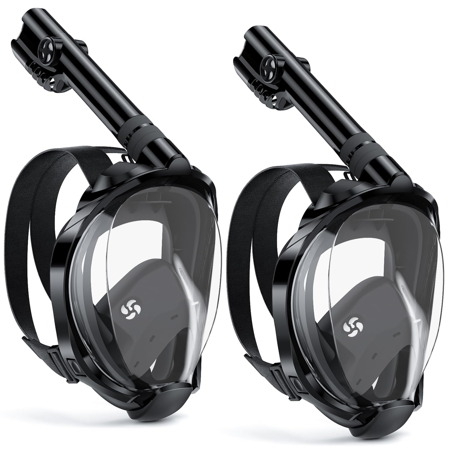 W WSTOO Full Face Snorkel Mask Adults,Suitable for Beginners Dry Top Snorkeling Gear,Can Your Mouth or Nose to Breathe,180 Degre