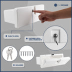 Five Oceans Boat Glove Box, Lockable With 2 Keys, High-Impact And Uv-Resistant White Abs Palstic - Fo2894