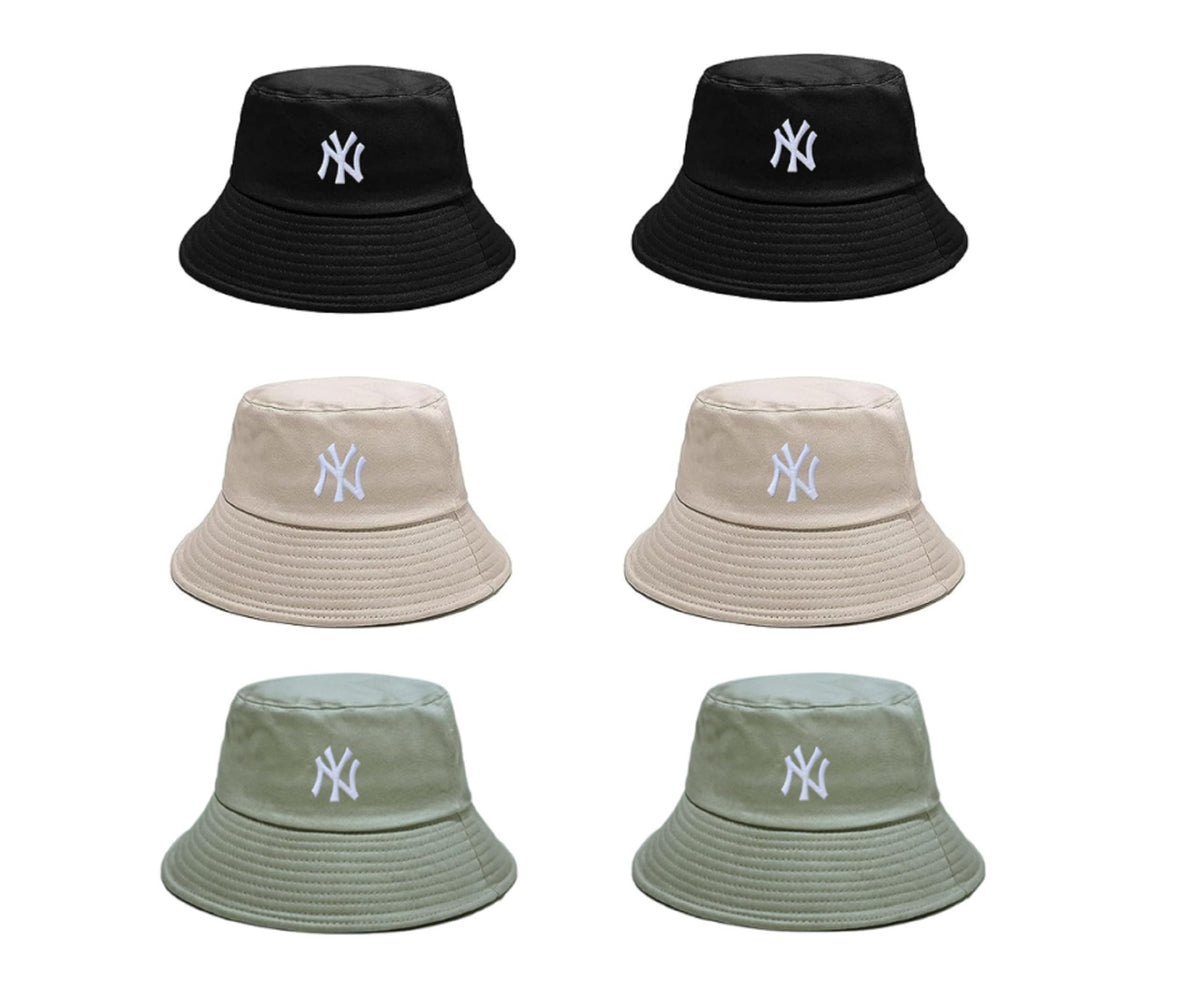 Ny Bucket Hat Unisex Cotton Summer Hat Travel Bucket Hat Beach Sun Hat Outdoor Cap For Men And Women Hat Black White Hat Cow Hat