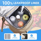 Bagtopia Camping Cooler Backpack 25 Cans, Leak Proof Soft Insulated Compartments Thermal Bag, Portable Lightweight Beach Travel