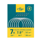 Sf 6Pcs Pre Tied Loop Fly Tapered Leader Nylon Fly Fishing Trout Leader Line 7.5Ft-7X
