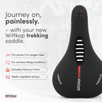 Wittkop Bike Seat [Trekking] For Men & Women, Waterproof Bike Saddle With Innovative 5-Zone-Concept - Exercise Bicycle Saddle -