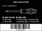Wera 1060 I/1062 I/6 Kraftform Vde Screwdrvr Set 6 Pieces