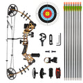 Wuxlisty Youth Compound Bow Set 15-45 Lbs For Teens And Beginner, Package With Archery Hunting Equipment, 3 Pin Sight, Max Speed