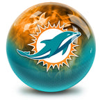 Miami Dolphins Nfl On Fire Bowling Ball 14Lbs
