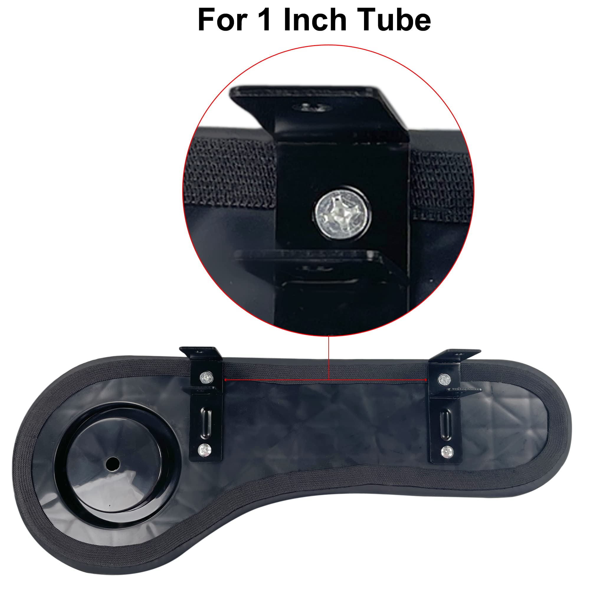 Huskey Parts Company Black Golf Cart Rear Seat Arm Rests W/Cup Holders- No Drilling Required!!
