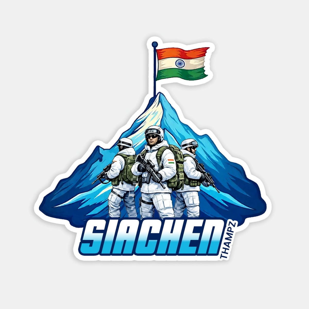 THAMPZ Siachen 3D Embossed Flexible Fridge Magnet 0.5mm Decorative with Strong Hold | Refrigerator Magnet for Notes, Photos & K