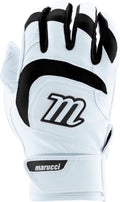 Marucci Signature Youth Batting Glove V4, White/Black, Youth Medium