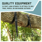 Squirrel Products Two Nylon Tree Swing Hanger Straps - 15Ft Each