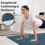 Feetlu Foldable Large Yoga Mat: Extra 1/3 Inch Thick Workout Mat For Home Gym And Travel - Anti-Slip Folding Exercise Mat For Yo