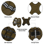 APEXUP 15lbs Weighted Vest Men Women, Weight Vest for Women Workout Equipment for Strength Training Running (Khaki)