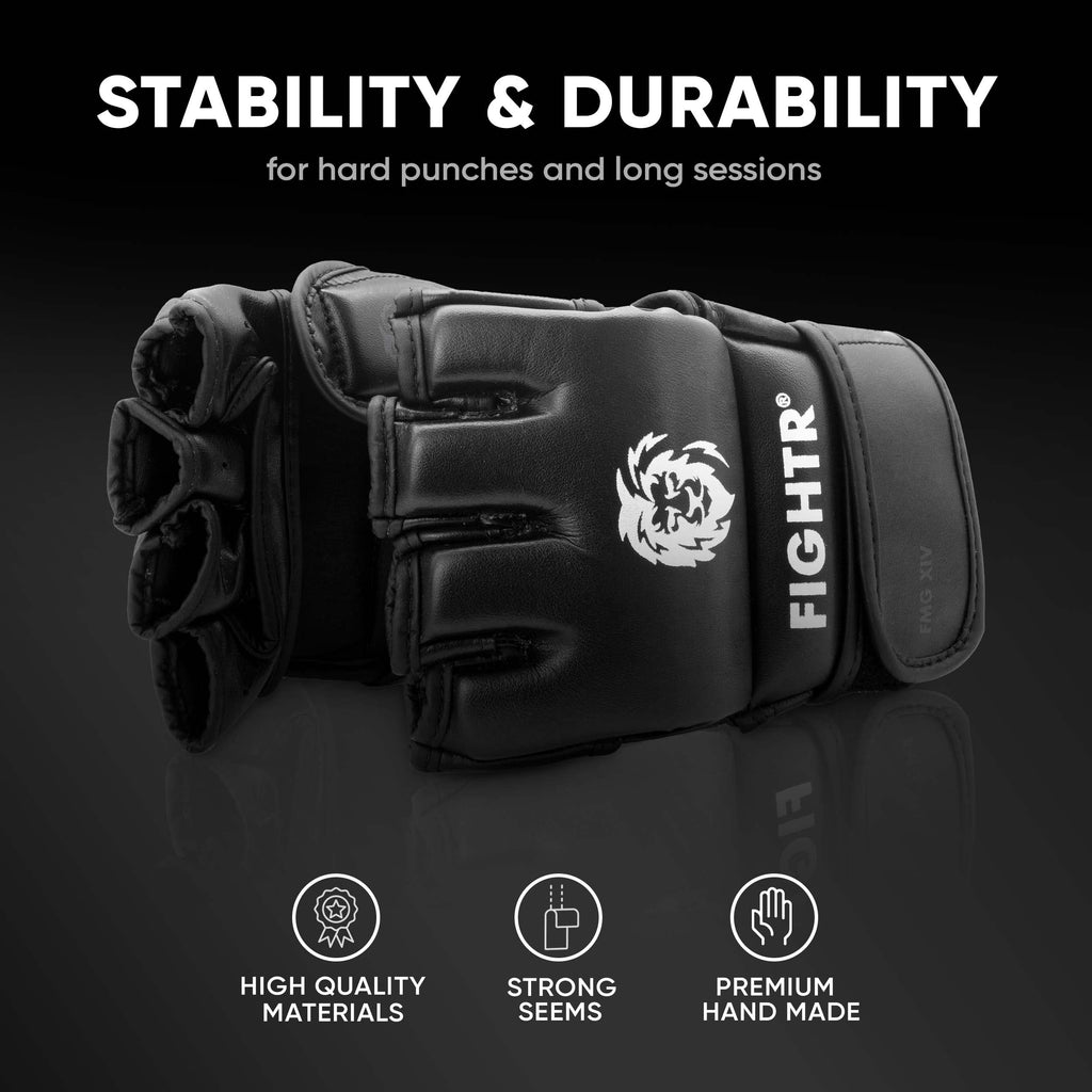 Fightra Pro Mma Gloves For Grappling Sparring Training, Kickboxing Martial Arts Muay Thai Punching Bag Mitt Training Boxing For