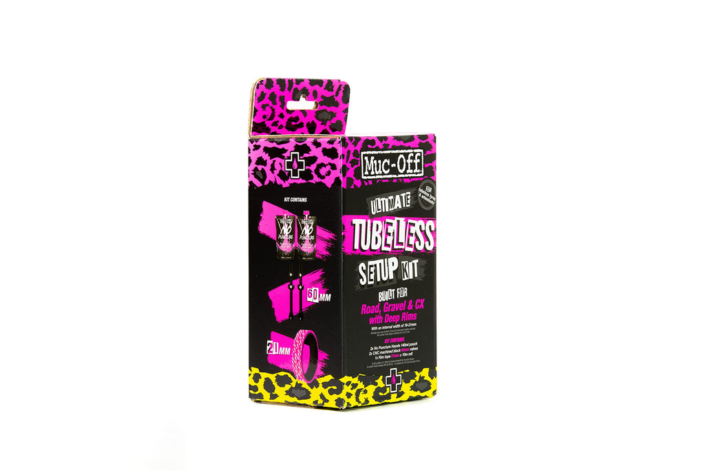 Muc-Off Ultimate Tubeless Setup Kit, Road/Gravel/Cx 60Mm - Tubeless Conversion Kit For Bikes - Includes Tubeless Tire Sealant An