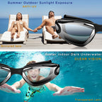 Swim Goggles Swimming Goggles No Leaking With Nose Clip, Earplugs And Case