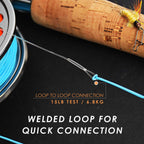 Sf Welded Tapered Leader Fly Fishing With Loop Nylon 9Ft Fishing Leader (6X 6 Pack)