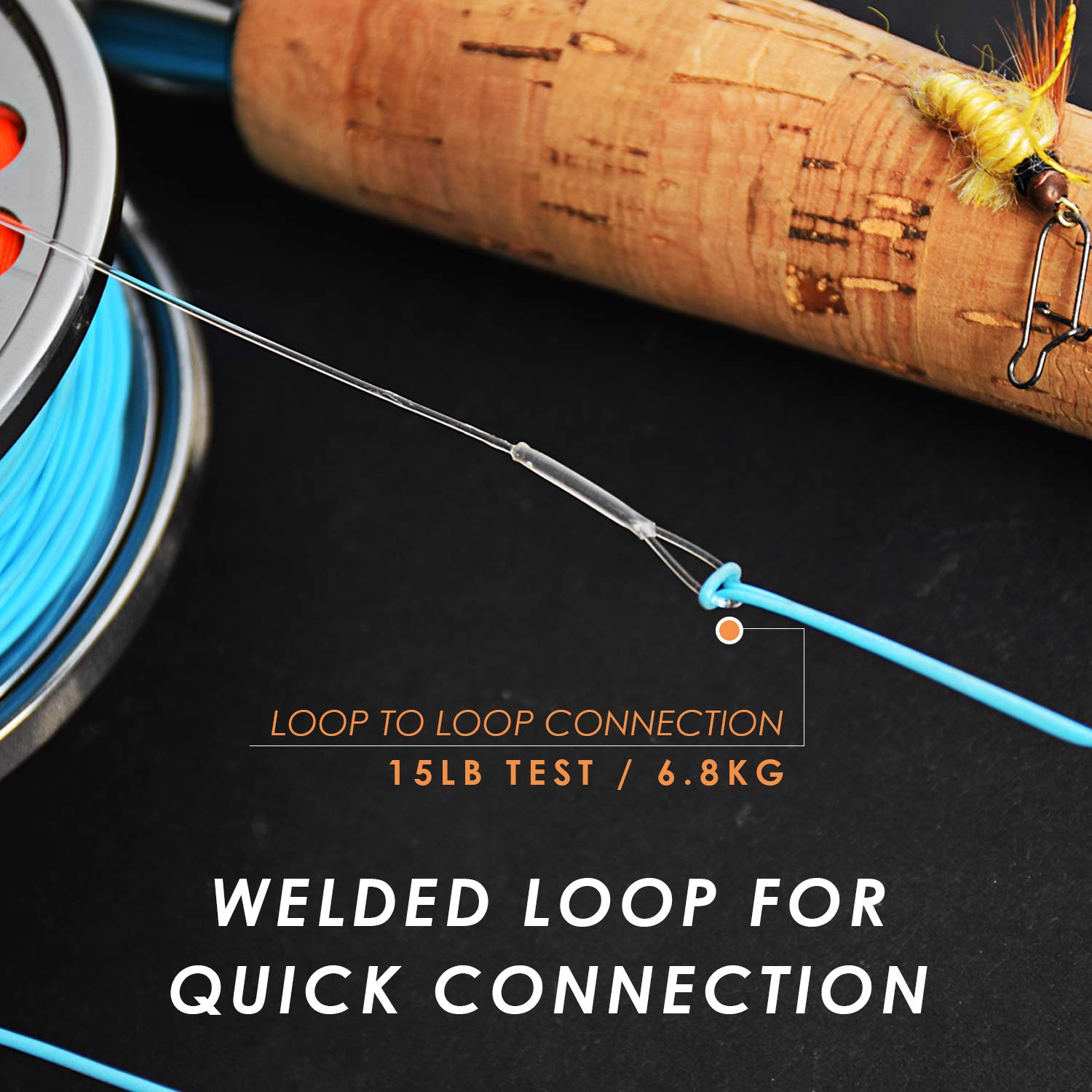 Sf Welded Tapered Leader Fly Fishing With Loop Nylon 9Ft Fishing Leader (6X 6 Pack)