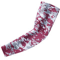 Stromguard Compression Sports Arm Sleeve Digital Camo Baseball Football Basketball - (One Arm Sleeve) (Youth Medium, #18 - Maroo
