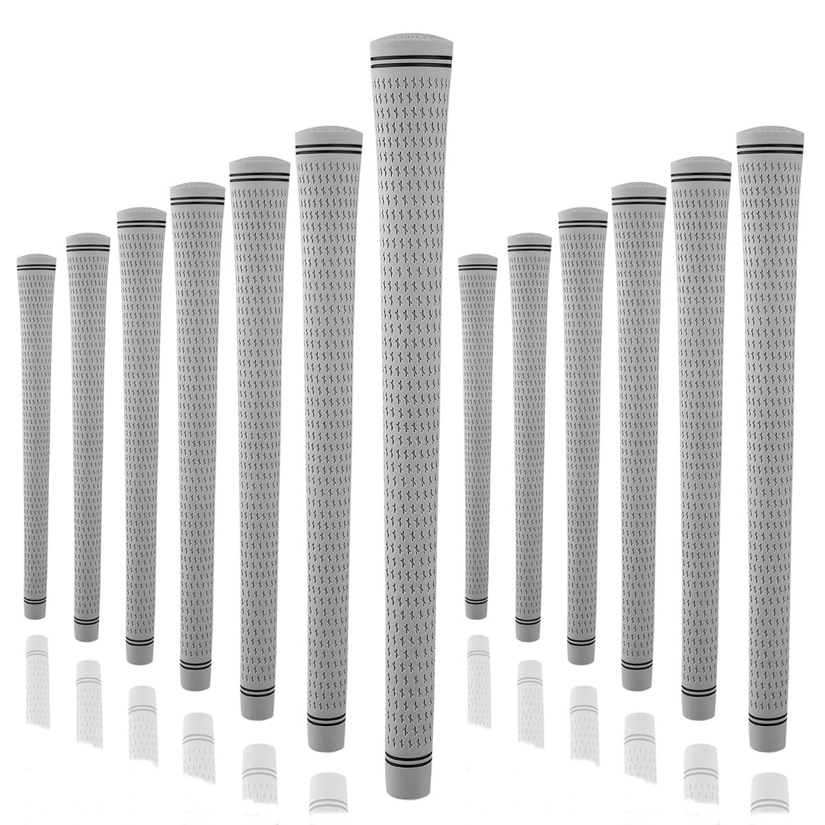 Karma Revolution 360 Gray Jumbo Plus Golf Club Grips for Men, 13 Piece Set, +1/8 Oversized