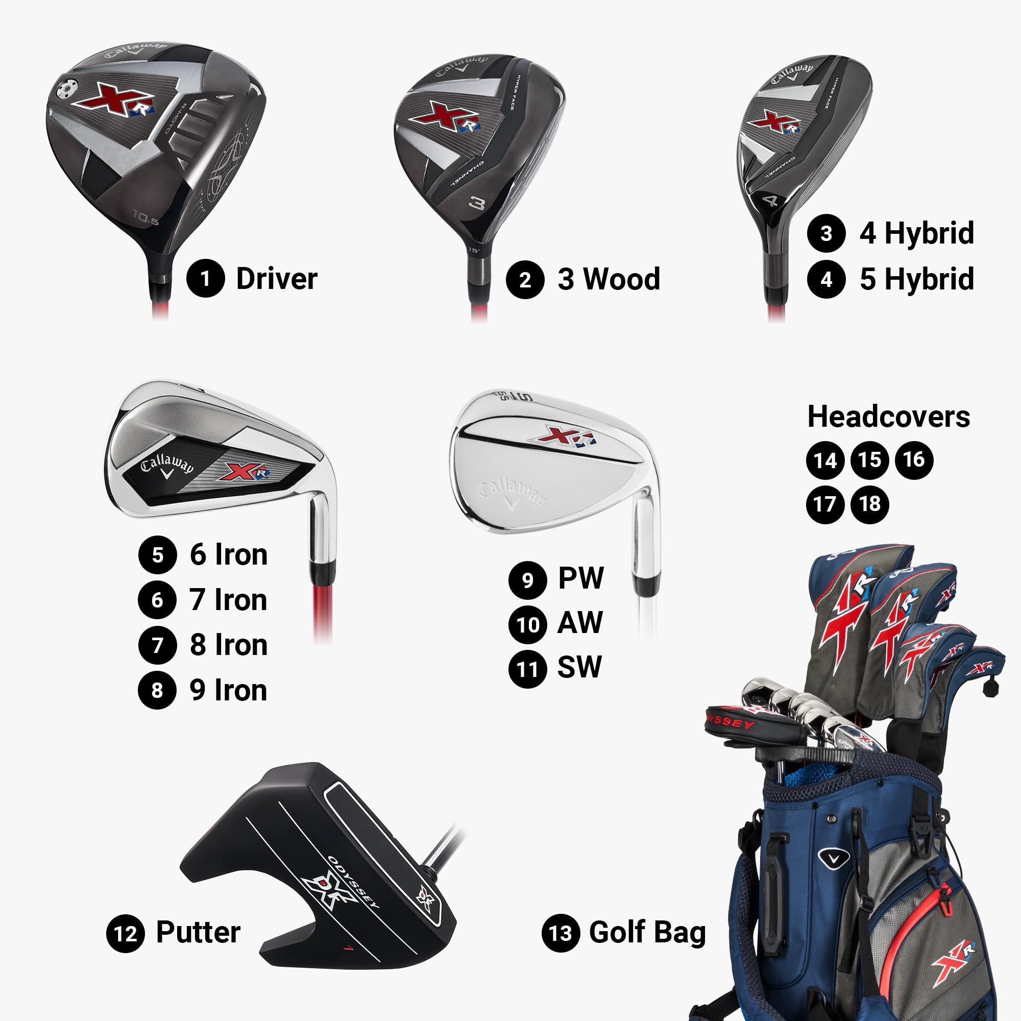 Callaway Pk Lh Xr 13Pc St Stf