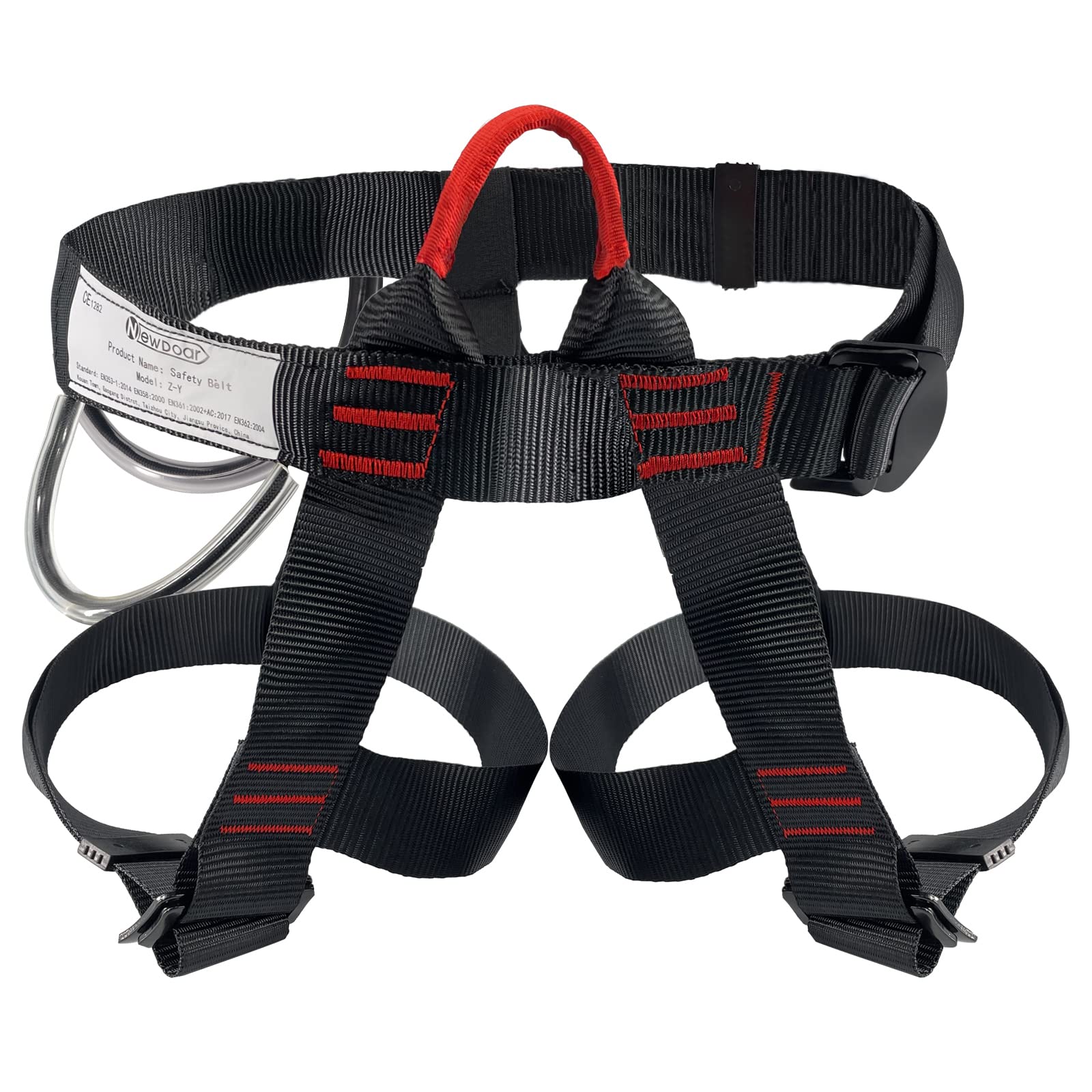 Newdoar Adjustable Thickness Climbing Harness,Ce Certification Wider Half Body Harness For Rock Rappelling Fire Rescuing Tree Cl